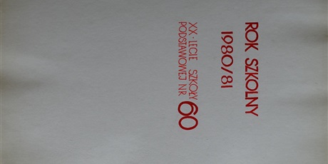 Powiększ grafikę: Kronika szkolna 1980-1986